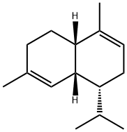 [1R,(+)]-1,2,4aα,5,6,8aα-ヘキサヒドロ-4,7-ジメチル-1β-(1-メチルエチル)ナフタレン 化学構造式