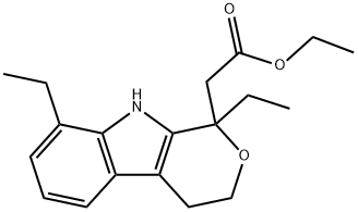 1,8-diethyl-1,3,4,9-tetrahydro-, ethyl ester, 200880-23-5, 结构式