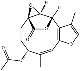 (1aS,4R,5Z,10S,10aS)-4-Acetoxy-3,4,10,10a-tetrahydro-5,9-dimethyl-2H-10,1a-(epoxymethano)oxireno[4,5]cyclodeca[1,2-b]furan-12-one Structure