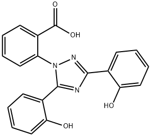 2-[3,5-ビス(2-ヒドロキシフェニル)-1H-1,2,4-トリアゾール-1-イル]安息香酸 化学構造式