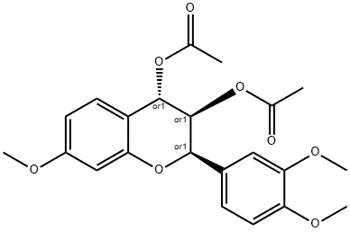 trans-2,3,cis-3,4-3',4',7-Trimethoxy-3,4-flavandiol diacetate 结构式