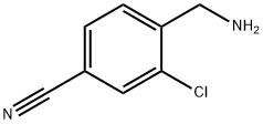 Benzonitrile, 4-(aminomethyl)-3-chloro- Struktur