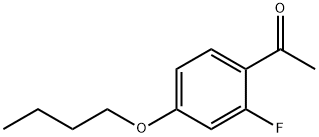 1-(4-丁氧基-2-氟苯基)乙烷-1-酮, 203066-86-8, 结构式