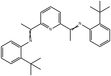 2,6-二[1-(2-叔丁基苯基亚氨基)乙基]吡啶, 204203-17-8, 结构式