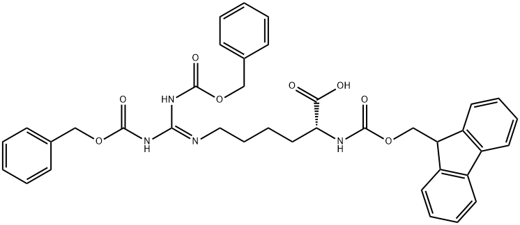 Fmoc-D-homoArg(Z)2-OH Struktur