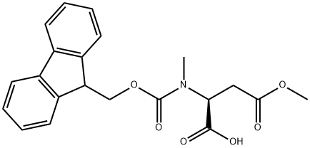 FMOC-N-ME-ASP(OME)-OH, 2044710-58-7, 结构式