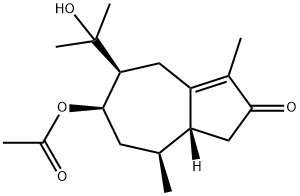 8BETA,11-二羟基-1BETA-愈创木-4-烯-3-酮 8-乙酸酯 结构式