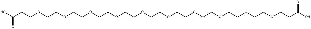α,ω,-dipropionic acid nonaethylene glycol Struktur