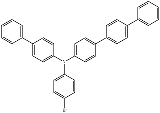 [1,1':4',1''-Terphenyl]-4-amine, N-[1,1'-biphenyl]-4-yl-N-(4-bromophenyl)- Structure
