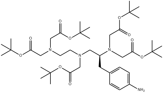 p-NH2-Bn-DTPA-penta (t-Bu ester)(B-301), 205986-41-0, 结构式