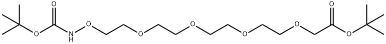t-Boc-Aminooxy-PEG4-CH2CO2-t-Bu, 2062663-63-0, 结构式