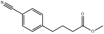 Benzenebutanoic acid, 4-cyano-, methyl ester 结构式