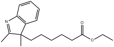 3H-Indole-3-hexanoic acid, 2,3-dimethyl-, ethyl ester Struktur