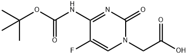 N4-Boc-5-fluorocytosin-1-yl-acetic acid Structure