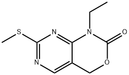 1-乙基-7-(甲硫基)-1,4-二氢-2H-嘧啶并[4,5-D][1,3]恶嗪-2-酮 结构式