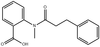 Benzoic acid, 2-[methyl(1-oxo-3-phenylpropyl)amino]- 结构式