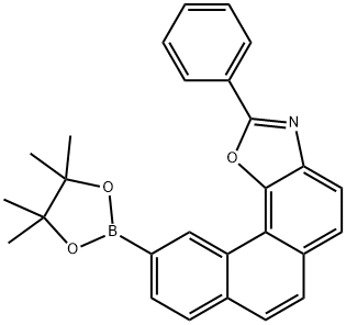 2-苯基-10-(4,4,5,5-四甲基-1,3,2-二氧杂硼烷-2-基)菲[3,4-D]恶唑, 2085325-18-2, 结构式