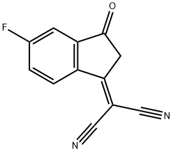 2-(5-氟-2,3-二氢-3-氧-1H-茚-1-亚烷基)-丙二腈, 2085802-80-6, 结构式