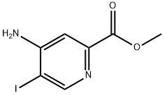 2-Pyridinecarboxylic acid, 4-amino-5-iodo-, methyl ester Structure