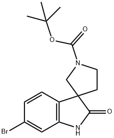 tert-butyl 6-bromo-2-oxospiro[indoline-3,3-pyrrolidine]-1-carboxylate(WX106483) Structure