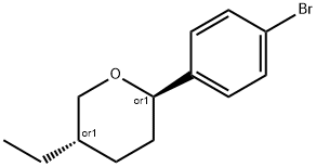 2H-Pyran, 2-(4-bromophenyl)-5-ethyltetrahydro-, (2R,5S)-rel- Struktur