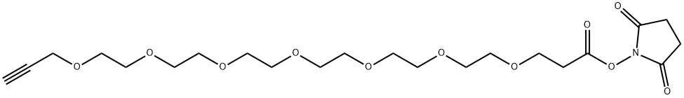 PROPARGYL-PEG7-NHS ESTER, 2093152-77-1, 结构式