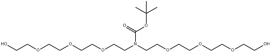 N-Boc-N-bis(PEG3-OH), 2093154-01-7, 结构式