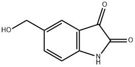 1H-Indole-2,3-dione, 5-(hydroxymethyl)- Struktur