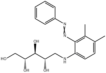 1-deoxy-1-[2-(phenylazo)-3,4-xylidino]-D-ribitol  Struktur