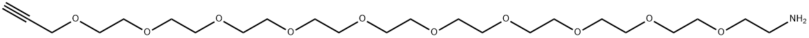 Propargyl-PEG10-amine Structure