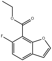 7-Benzofurancarboxylic acid, 6-fluoro-, ethyl ester Structure
