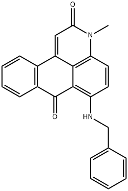 3-甲基-6-[(苯基甲基)胺基]-3H-二苯并[FIJ]异喹啉-2,7-二酮, 21295-58-9, 结构式