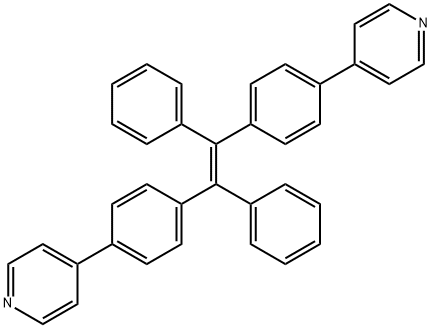 Pyridine, 4,4'-[[(1E)-1,2-diphenyl-1,2-ethenediyl]di-4,1-phenylene]bis- Structure