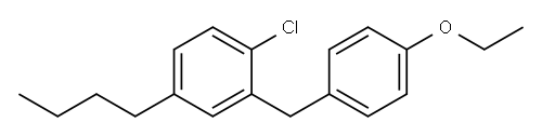 Benzene, 4-butyl-1-chloro-2-[(4-ethoxyphenyl)methyl]- Structure