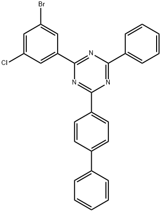 1,3,5-Triazine, 2-[1,1'-biphenyl]-4-yl-4-(3-bromo-5-chlorophenyl)-6-phenyl- Structure