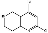 1,6-Naphthyridine, 2,4-dichloro-5,6,7,8-tetrahydro- Structure