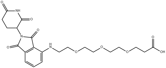 Pomalidomide-PEG3-CO2H Structure
