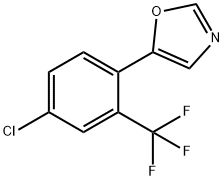 5-(4-chloro-2-(trifluoromethyl)phenyl)oxazole 结构式