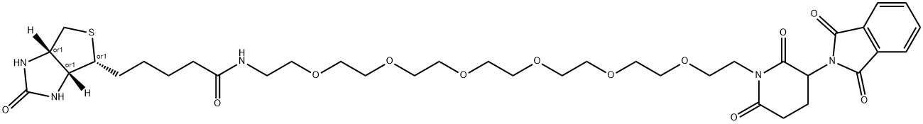 D-Biotin-PEG6-Thalidomide 化学構造式