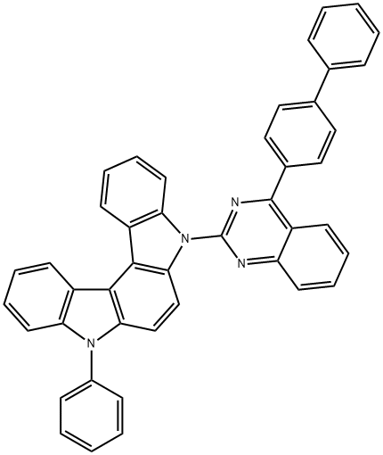 5-(4-([1,1'-联苯]-4-基]喹唑啉-2-基)-8-苯基-5,8-二氢吲哚并[2,3-C]咔唑,2159132-86-0,结构式