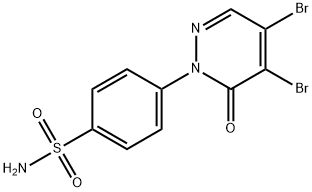 4-(4,5-dibromo-6-oxo-1,6-dihydropyridazin-1-yl)be nzene-1-sulfonamide Structure