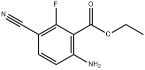 ethyl 2-amino-5-cyano-6-fluorobenzoate Structure