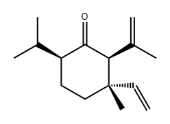 3α-エテニル-3-メチル-2β-(1-メチルエテニル)-6β-イソプロピルシクロヘキサノン 化学構造式