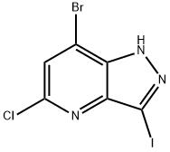 1H-Pyrazolo[4,3-b]pyridine, 7-bromo-5-chloro-3-iodo- Structure