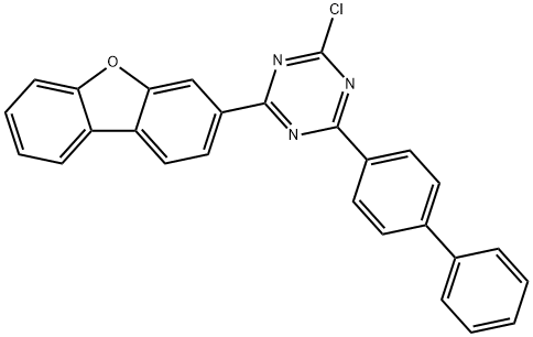 1,3,5-三嗪,2-[1,1'-联苯] -4-基 -4-氯 -6-(3-二苯并呋喃基),2170887-83-7,结构式