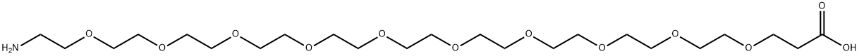 alpha-aMine-oMega-propionic acid decaethylene glycol Struktur