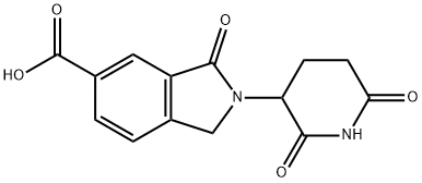 2-(2,6-二氧代哌啶-3-基)-3-氧代异吲哚啉-5-羧酸 结构式
