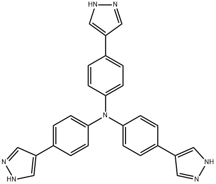 Benzenamine,4-(1H-pyrazol-4-yl)-N,N-bis[4-(1H-pyrazol-4-yl)phenyl]- Structure