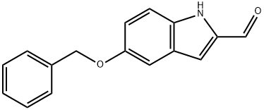 2-(5-苄氧基吲哚)羧醛, 21778-83-6, 结构式