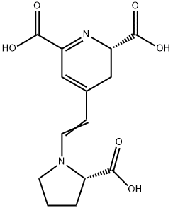 (2S)-2,3-ジヒドロ-4-[2-[(2S)-2α-カルボキシピロリジン-1-イル]エテニル]ピリジン-2α,6-ジカルボン酸 化学構造式